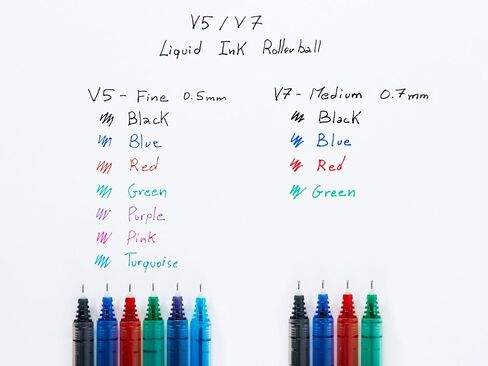 PILOT V7 Hi-Tecpoint Rollerball Pen, 0.7 mm Tip - Black, Pack of 3 in Saudi Arabia