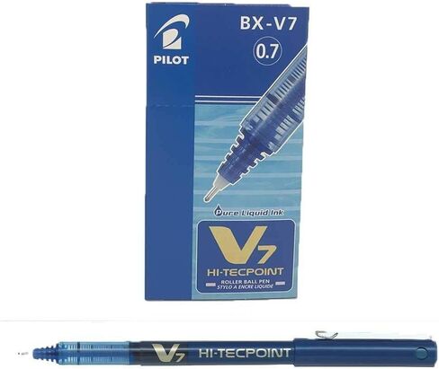 PILOT V7 Hi-Tecpoint Rollerball Pen, 0.7 mm Tip - Black, Pack of 3 in Saudi Arabia