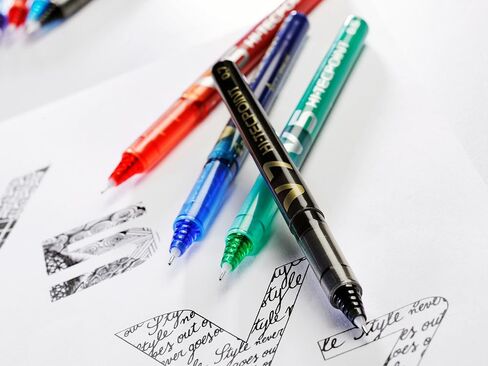PILOT V7 Hi-Tecpoint Rollerball Pen, 0.7 mm Tip - Black, Pack of 3 in Saudi Arabia