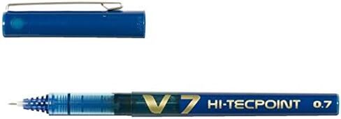 PILOT V7 Hi-Tecpoint Rollerball Pen, 0.7 mm Tip - Black, Pack of 3 in Saudi Arabia