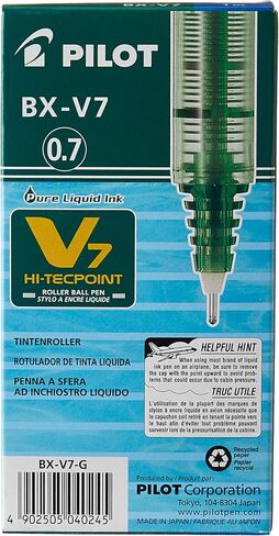 PILOT V7 Hi-Tecpoint Rollerball Pen, 0.7 mm Tip - Black, Pack of 3 in Saudi Arabia