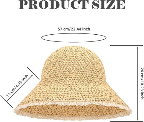 Yonchic Wide Brim Bucket Hat, Summer Beach Hats for Women, Foldable Travel Cute Sun Hat for Spring Summer in Saudi Arabia