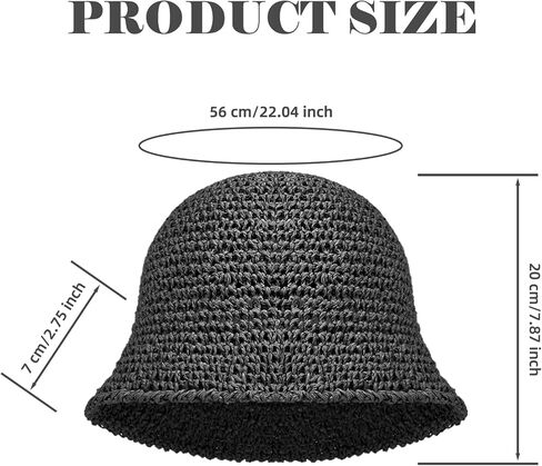 قبعة دلو ذات حافة واسعة من يونشيك، قبعات شاطئ صيفية للنساء، قبعة شمس لطيفة قابلة للطي للسفر لربيع وصيف in Kuwait