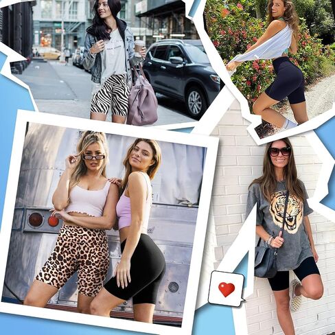 Biker Shorts Women - Tummy Control High Waisted Spandex Shorts for Yoga Workout Gym Running Athletic in Saudi Arabia