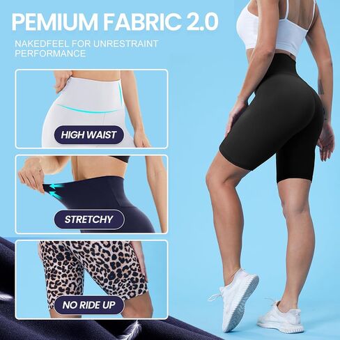 Biker Shorts Women - Tummy Control High Waisted Spandex Shorts for Yoga Workout Gym Running Athletic in Saudi Arabia