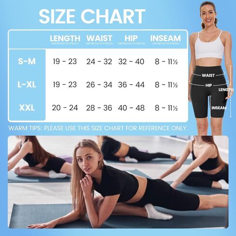Biker Shorts Women - Tummy Control High Waisted Spandex Shorts for Yoga Workout Gym Running Athletic in Saudi Arabia