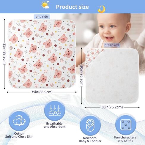 Ceiurey Pink Pig Baby Boys Girls Bath Towel Piggy Hooded Towels Newborn Toddlers Organic Cotton Washcloths Shower Beach Towel 30 x 30 Inch in Saudi Arabia