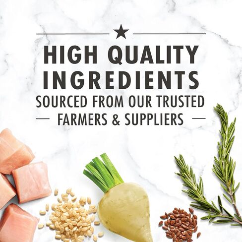NUTRO WHOLESOME ESSENTIALS طعام قطط طبيعي جاف لكبار السن من أجل وزن صحي للدجاج المزروع في المزرعة ووصفة الأرز البني، 3 رطل. حقيبة in Kuwait