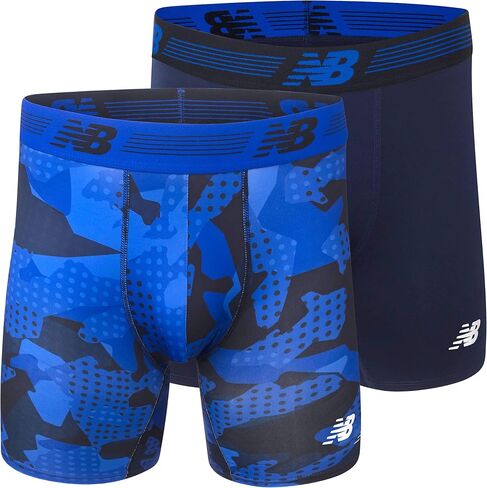 New Balance Men's Standard Premium Performance 9" Boxer Brief Underwear (2 Pack) in Saudi Arabia