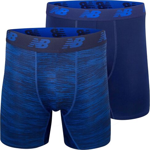 New Balance Men's Standard Premium Performance 9" Boxer Brief Underwear (2 Pack) in Saudi Arabia