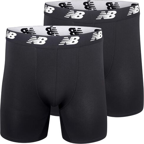 New Balance Men's Standard Premium Performance 9" Boxer Brief Underwear (2 Pack) in Saudi Arabia