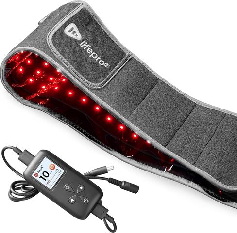 Lifepro Red Light Therapy Belt - Near Infrared Light Therapy for Pain - Red Light Therapy for Body - Muscle, Inflammation Relief - Red Light Belt for Elbow Joint, Back Pain Therapy in Saudi Arabia