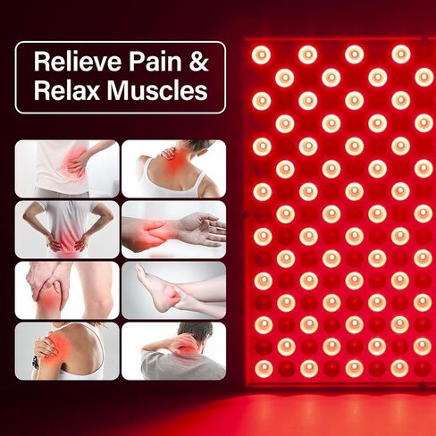 Red Light Therapy 45W LED Red Light Therapy Lamp 660nm Red Light Panel and 850nm Near Infrared Light Therapy for Body Face Skin, Pain Relief of Muscles and Joints, Health Care Gifts for Women Men in Saudi Arabia