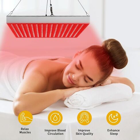 Red Light Therapy 45W LED Red Light Therapy Lamp 660nm Red Light Panel and 850nm Near Infrared Light Therapy for Body Face Skin, Pain Relief of Muscles and Joints, Health Care Gifts for Women Men in Saudi Arabia