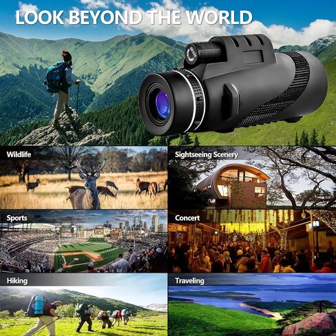 40x60 Monoculars for Adults High Powered with Smartphone Adapter and Tripod, Equipped with BAK4 Prism for Animal Bird Watching Hiking Traveling in Saudi Arabia