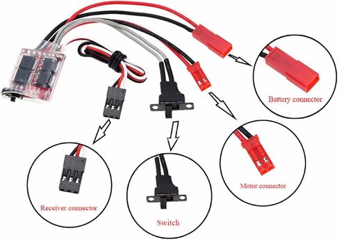 050 66T RC Car Brushed Motor with 30A ESC RC Car Upgrade Accessory for Axial SCX24 AXI90081 1/24 RC Car Model Car Accessories in Saudi Arabia