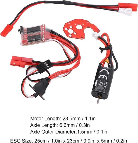 050 66T RC Car Brushed Motor with 30A ESC RC Car Upgrade Accessory for Axial SCX24 AXI90081 1/24 RC Car Model Car Accessories in Saudi Arabia