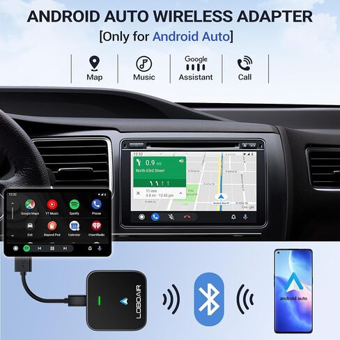 Wireless CarPlay Adapter for Factory Wired CarPlay, 2024 Automatic CarPlay Adapter Converts Wired to Wireless Fits Cars from 2015, iOS 10+, Keep Original Control. Deep Black in Saudi Arabia