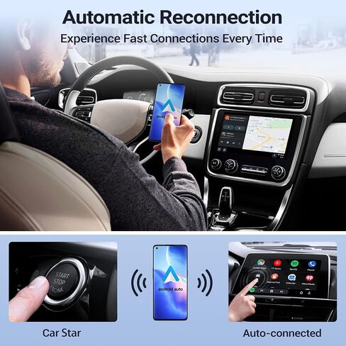 Wireless CarPlay Adapter for Factory Wired CarPlay, 2024 Automatic CarPlay Adapter Converts Wired to Wireless Fits Cars from 2015, iOS 10+, Keep Original Control. Deep Black in Saudi Arabia