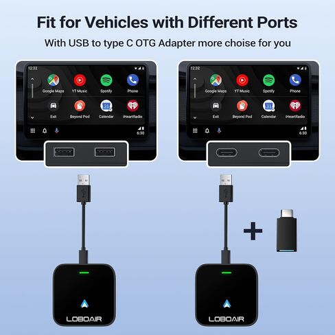 Wireless CarPlay Adapter for Factory Wired CarPlay, 2024 Automatic CarPlay Adapter Converts Wired to Wireless Fits Cars from 2015, iOS 10+, Keep Original Control. Deep Black in Saudi Arabia