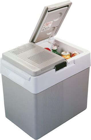 قابس مبرد كهربائي محمول من Koolatron في مبرد سيارة 12 فولت 25 لتر (26 قيراط)، ثلاجة محمولة كهربائية بدون ثلج للتخييم، رحلات الطريق والسفر بالشاحنات مع سلك طاقة تيار مستمر 12 فولت، رمادي/أبيض. in Kuwait