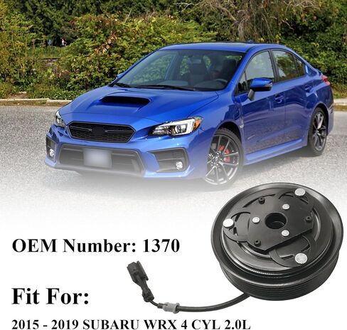 A/C ضاغط مخلب الجمعية عدة لوحة بكرة تحمل لفائف 1370 استبدال ل2015-2019 سوبارو WRX 4 CYL 2.0L، تكييف الهواء ضاغط مخلب لفائف إصلاح السيارات كيت in Saudi Arabia