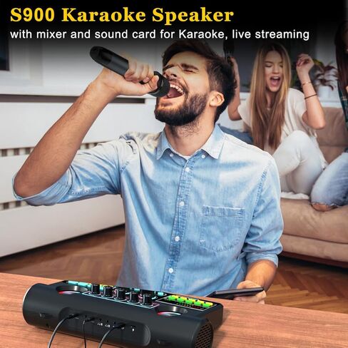 حزمة معدات البودكاست، واجهة صوت USB مع خلاط ومكبر صوت 16 وات، لوحة صوت، مغير الصوت، مجموعة بدء تشغيل خلاط الصوت للهاتف والكمبيوتر الشخصي والكاريوكي والبث المباشر وتسجيل البودكاست والألعاب in Kuwait