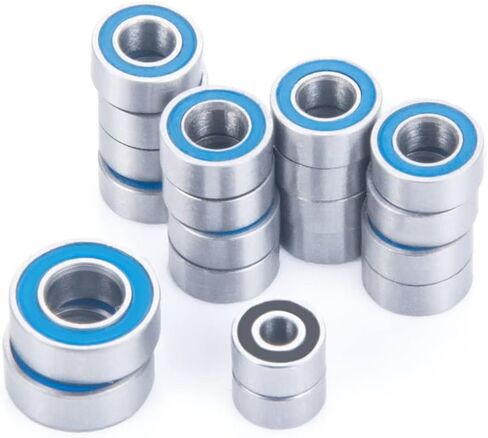 RCBOYZ RC مجموعة محمل السيارة الأختام المطاطية الزرقاء مجموعة حامل المحور الأمامي والخلفي لمحور SCX24 1/24 RC ترقية السيارة الزاحفة، (20 قطعة محامل SCX24) in Kuwait