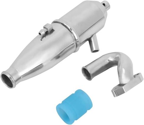TREETDOBV RC Exhaust Pipe, Aluminum Side Exhaust Pipe for 1/10 HSP RC Nitro Buggy Car Parts Truck Engine Parts in Saudi Arabia
