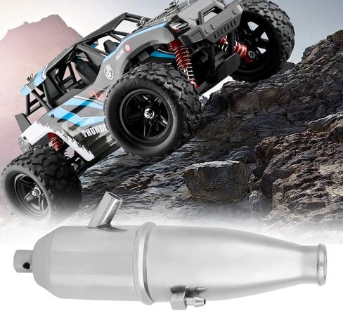 TREETDOBV RC Exhaust Pipe, Aluminum Side Exhaust Pipe for 1/10 HSP RC Nitro Buggy Car Parts Truck Engine Parts in Saudi Arabia