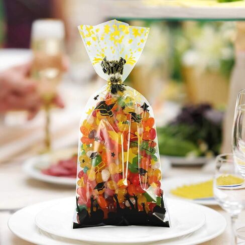 Chuangdi 2024 Graduation Candy Bags Graduation Treat Goodie Bags Graduation Party Gift Bags Cellophane Graduation Bag for Grad Party Party Favors, 100 Pack(Maroon Red) in Saudi Arabia
