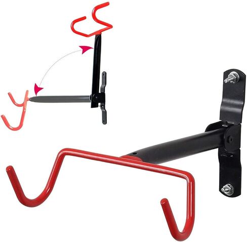 HOMEE دراجة شماعات جدار جبل طوي دراجة رف جدار هوك الوجه متابعة حامل الدراجة حامل نظام تخزين للمرآب سقيفة داخلية مع مسامير in Kuwait