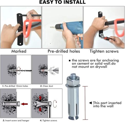 HOMEE دراجة شماعات جدار جبل طوي دراجة رف جدار هوك الوجه متابعة حامل الدراجة حامل نظام تخزين للمرآب سقيفة داخلية مع مسامير in Kuwait