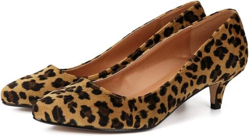 MAIERNISI JESSI Unisex Men's Women's Pointed Toe Kitten Heel Pumps, 2 Inch Low Heel Office Dress Shoes in Saudi Arabia