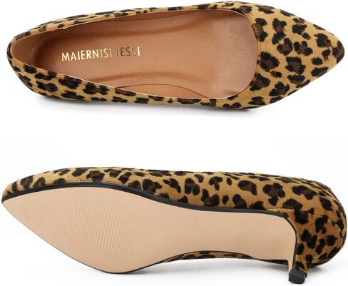 MAIERNISI JESSI Unisex Men's Women's Pointed Toe Kitten Heel Pumps, 2 Inch Low Heel Office Dress Shoes in Saudi Arabia