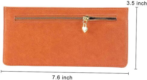 محفظة بطاقات الائتمان النسائية من XEYOU، محفظة جيب طويلة رفيعة بسحاب للعملات المعدنية، محفظة بطاقات استلام متعددة الوظائف للسيدات in Kuwait