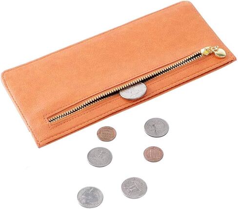 محفظة بطاقات الائتمان النسائية من XEYOU، محفظة جيب طويلة رفيعة بسحاب للعملات المعدنية، محفظة بطاقات استلام متعددة الوظائف للسيدات in Kuwait