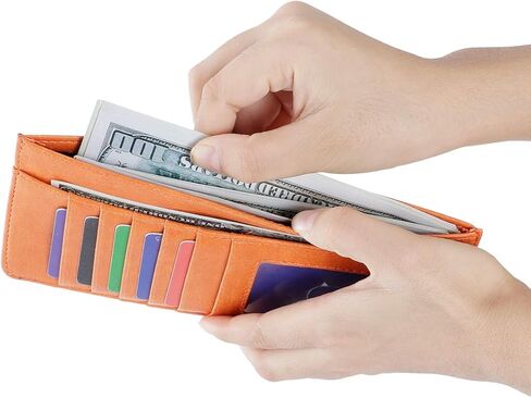 محفظة بطاقات الائتمان النسائية من XEYOU، محفظة جيب طويلة رفيعة بسحاب للعملات المعدنية، محفظة بطاقات استلام متعددة الوظائف للسيدات in Kuwait