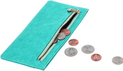 XEYOU Women's Credit Card Wallet Slim Long Zipper Pocket Purse for Coin, Receipt Multi-function Card Wallet for Ladies in Saudi Arabia
