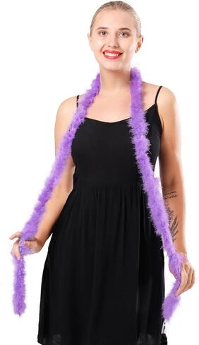 Ws&Wt 14g 2 Yards Marabou Boa Thin Feather Boa Fluffy DIY Craft Halloween Costume-White in Kuwait