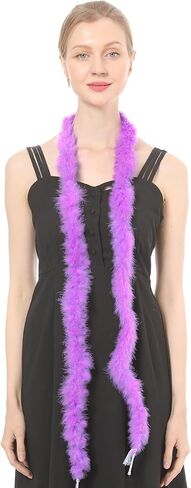 Ws&Wt 14g 2 Yards Marabou Boa Thin Feather Boa Fluffy DIY Craft Halloween Costume-White in Kuwait