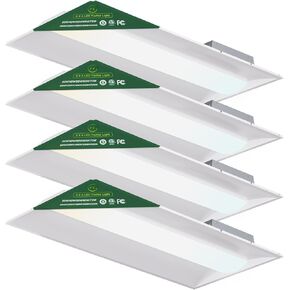 YXL 2x4 LED Troffer Light, 5CCT Switch LED Drop in Ceiling Light for Dropped Ceiling, 9720/8100/6750/5400/4050 Adjustable Lumens, 6500/5000/4000/3500/3000K Color Temperature, Dimmable 0-10V,ETL in Kuwait