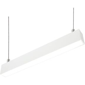 ضوء خطي LED 8FT، 60W/80W/100W، 3000K-6500K مصباح مكتب معلق قابل للتحديد، يصل إلى 11500LM، تركيبات إضاءة خطية معمارية، إضاءة معلقة قابلة للتعتيم، أسود - 2PK in Kuwait