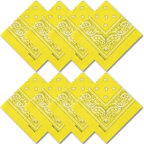 8 قطع من باندانا القطن 100% من رايلارنيا، عصابات رأس متعددة الأغراض مقاس 55.88 سم للرجال والنساء in Kuwait