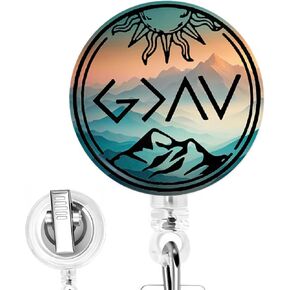 God is Greater Than Highs and Lows Nurse Badge Reel - Retractable Christian Badge Reel for Nurses, Nursing Students, Medical Staff in Kuwait