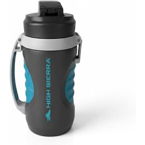 High Sierra [عبوتان خاليتان من مادة BPA، إبريق ماء معزول بوزن 64 أونصة، [صنبور سيليكون - لا مزيد من نتوءات الأسنان] مرساة سياج مدمجة، تحافظ على الماء المثلج باردًا لساعات، زجاجة رياضية كبيرة جدًا بسعة 1.89 لتر in Kuwait