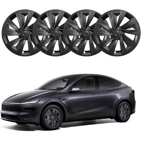 for Tesla Wheel Cover 19 inch, Wheel Cover for Tesla Model Y(2020-2024), 4PCS Hubcaps Full Rim Hubcaps Replacement Accessories Wheel Covers (Heptastar Style, 19 inch) in Kuwait