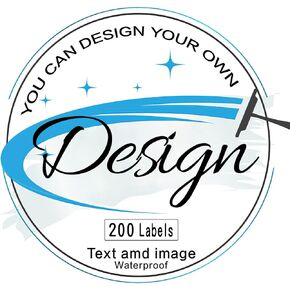 200 Piece -Custom Stickers Vinyl Personalized Stickers Labels with Text and Image - Customized Logo Labels for Packaging, Wedding Favors, Office, Parties, Events in Saudi Arabia