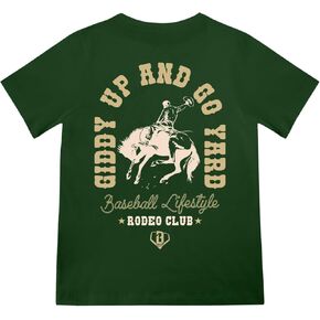 Baseball Lifestyle 101 Boy's Rodeo Club T-Shirt, Short Sleeve, Crew Neck, Youth Sizes S-XL in Kuwait