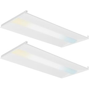 Cortelco 2x4 LED Troffer Light-25W/30W/35W/40W/50W,Up to 7500 Lumens,4 CCT Selectable 3000K/3500K/4000K/5000K,0-10V Dimmable Drop Ceiling Panel,100-277V,ETL & DLC Listed,Commercial Grade,2 Pack in Kuwait